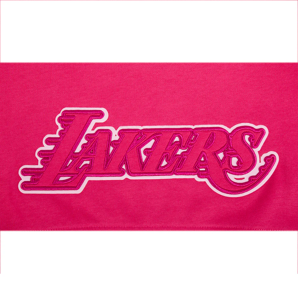 NBA LOS ANGELES LAKERS TRIPLE PINK BIG GIRLS FLC PO HOODIE (BEETROOT PURPLE) - Image 6
