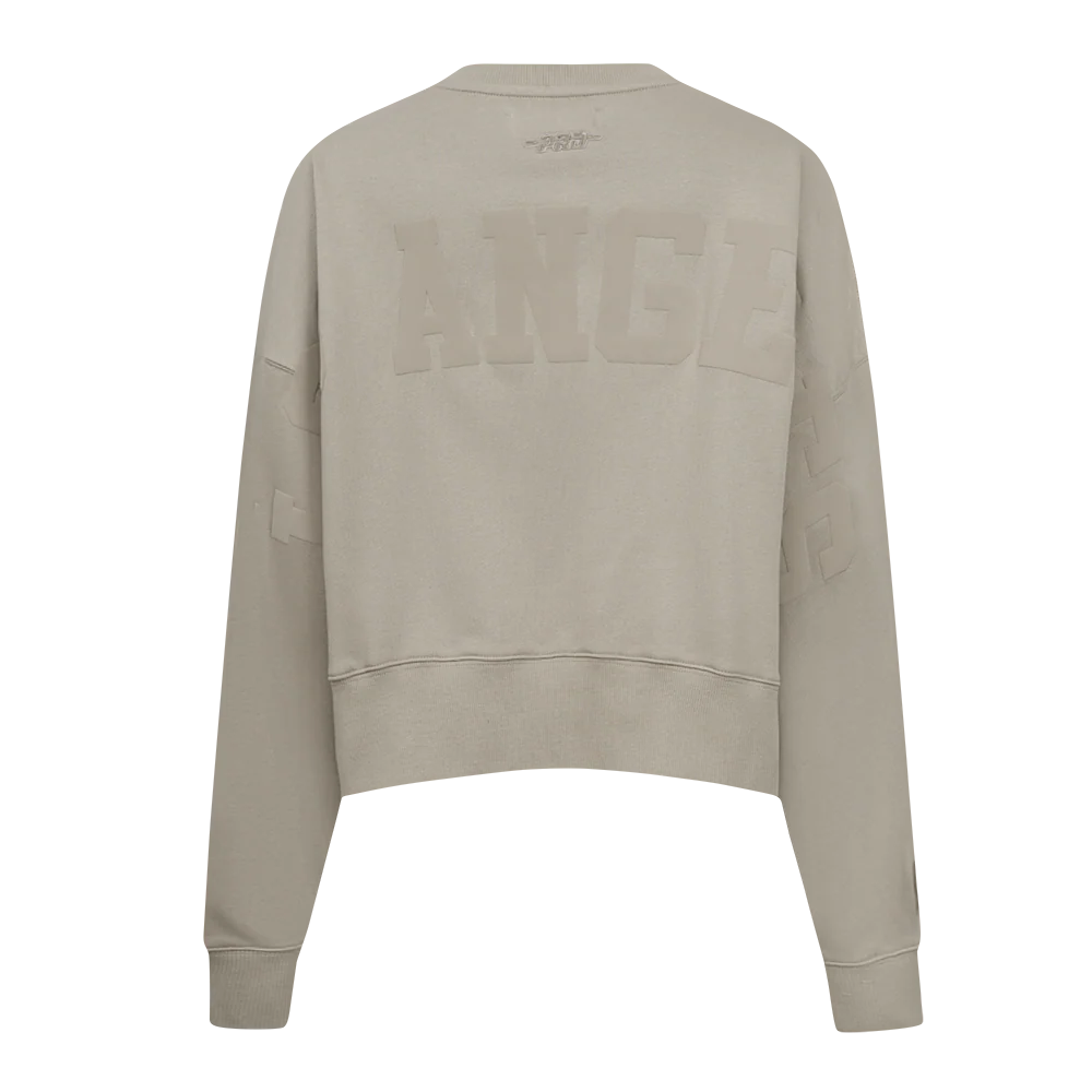 NBA LOS ANGELES LAKERS WINGSPAN WOMEN'S FLEECE CREWNECK (TAUPE)