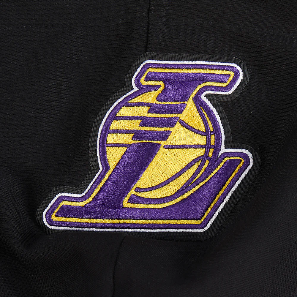 NBA LOS ANGELES LAKERS GAME DAY CLASSICS WOMEN'S DK CROPPED PO HOODIE (BLACK) - Image 5