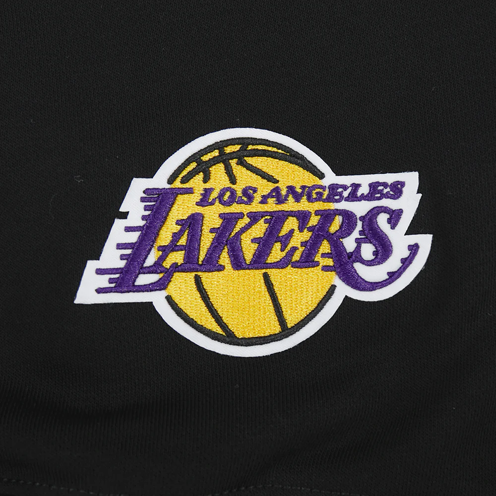 NBA LOS ANGELES LAKERS LEBRON JAMES #23 CLASSIC PNN WOMEN'S FLC CREWNE (BLACK) - Image 6