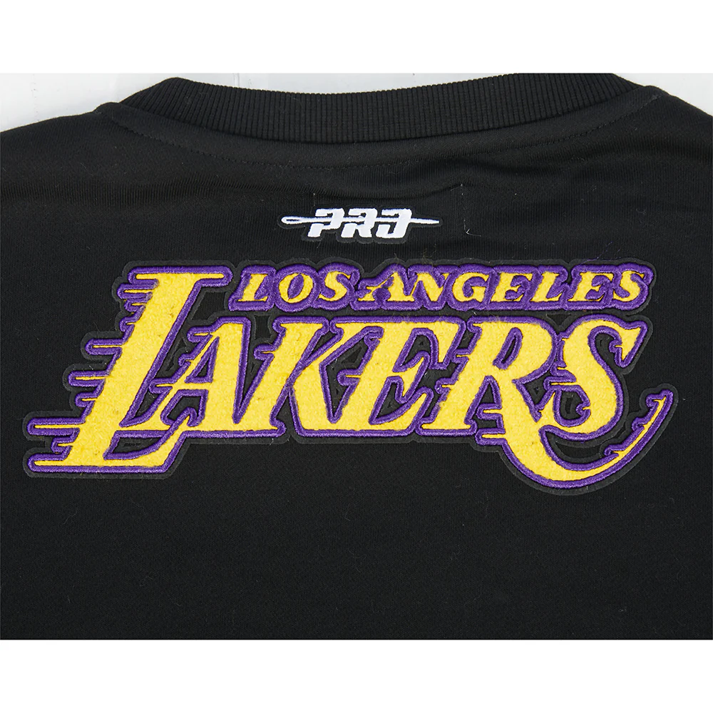 NBA LOS ANGELES LAKERS LUKA DONCIC #77 CLASSIC PNN WOMEN'S FLC CREWNEC (BLACK) - Image 5