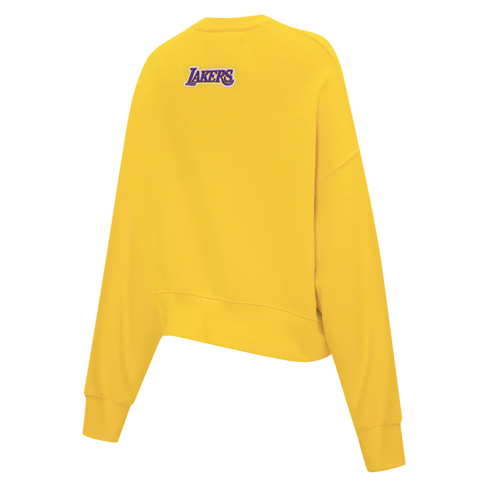 NBA LOS ANGELES LAKERS CLASSIC WOMEN'S CREWNECK (YELLOW) - Image 8