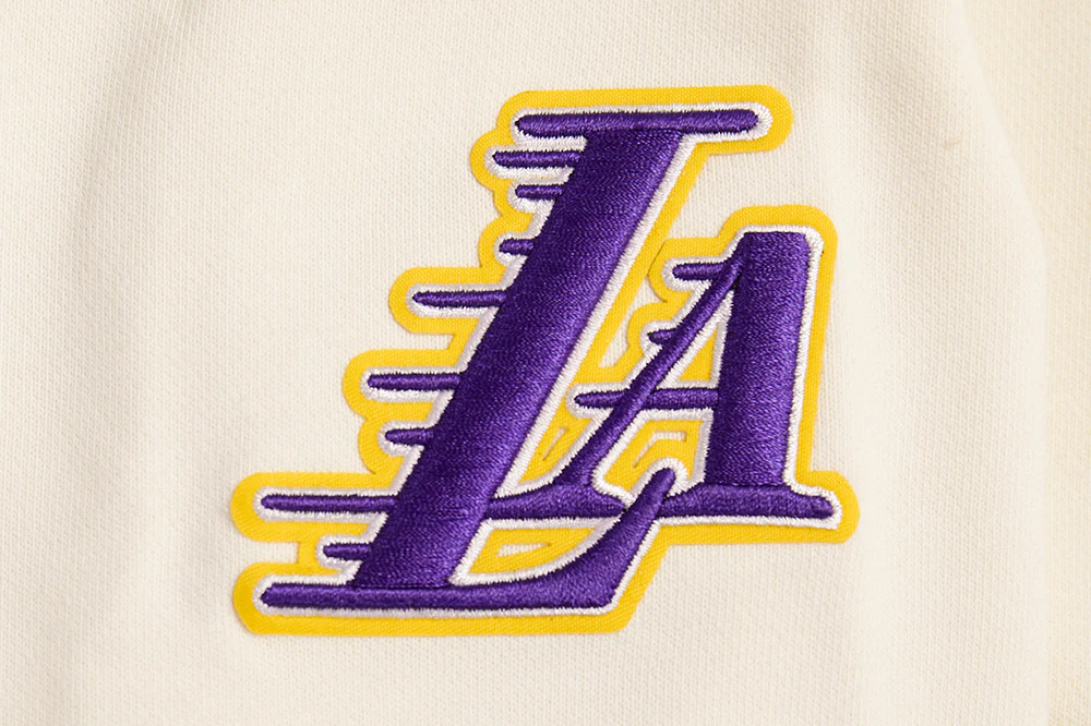 NBA LOS ANGELES LAKERS RETRO CLASSIC WOMEN'S CREWNECK (EGGSHELL/ PURPLE) - Image 5