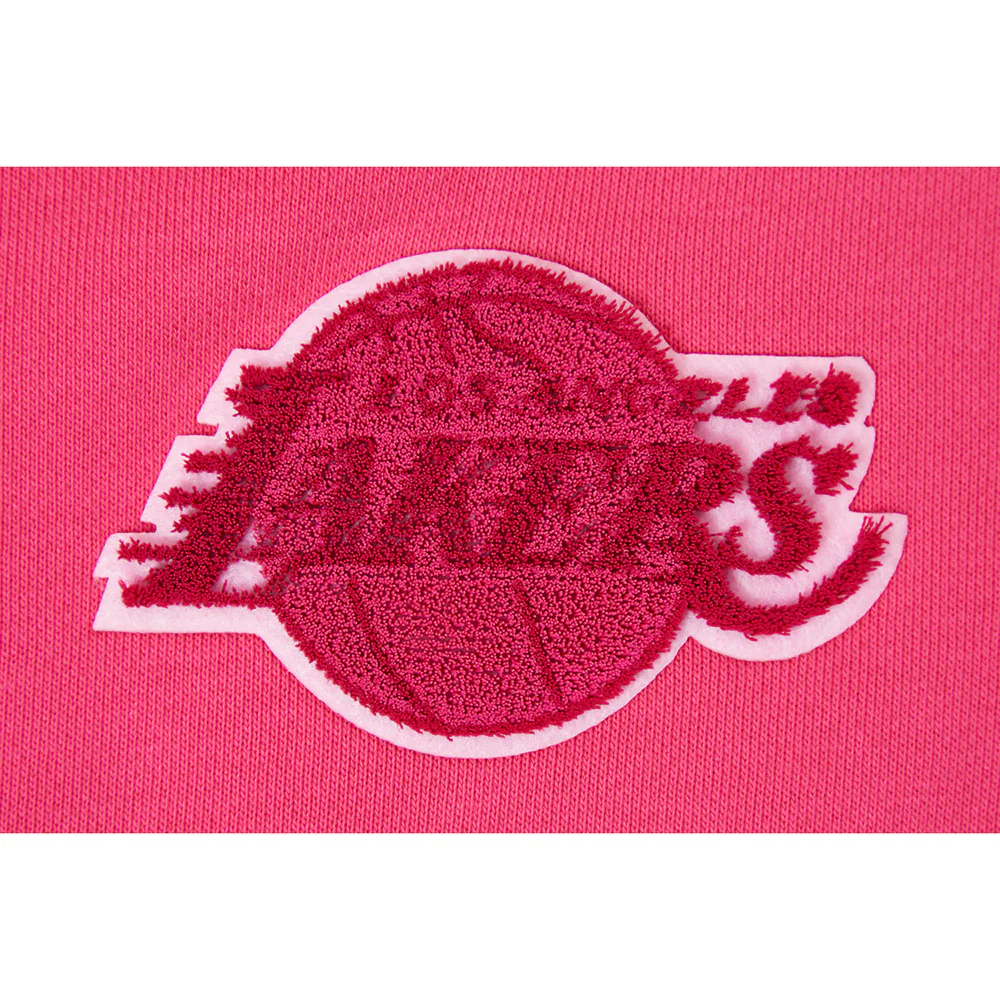 NBA LOS ANGELES LAKERS TRIPLE PINK WOMEN'S FLC CROPPED PO HOODIE (BEETROOT PURPLE) - Image 7