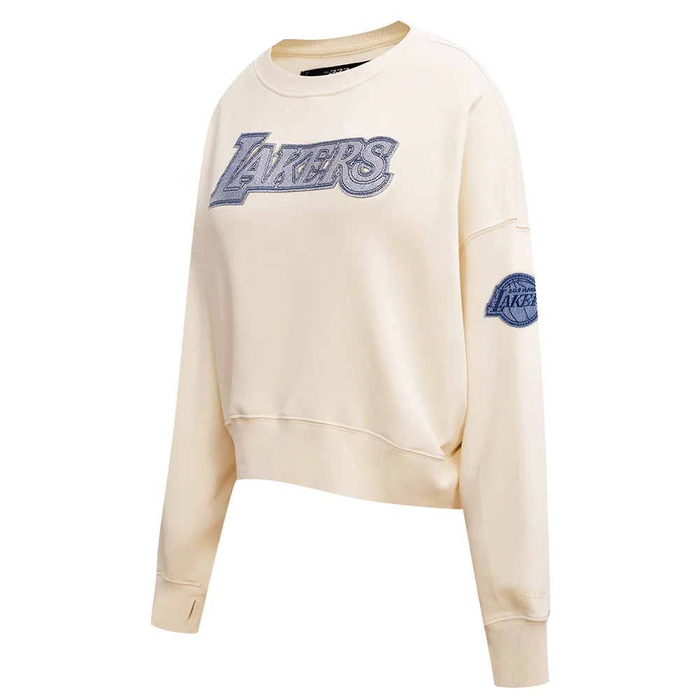 NBA LOS ANGELES LAKERS VARSITY BLUES WOMEN'S CREWNECK (LINEN) - Image 2