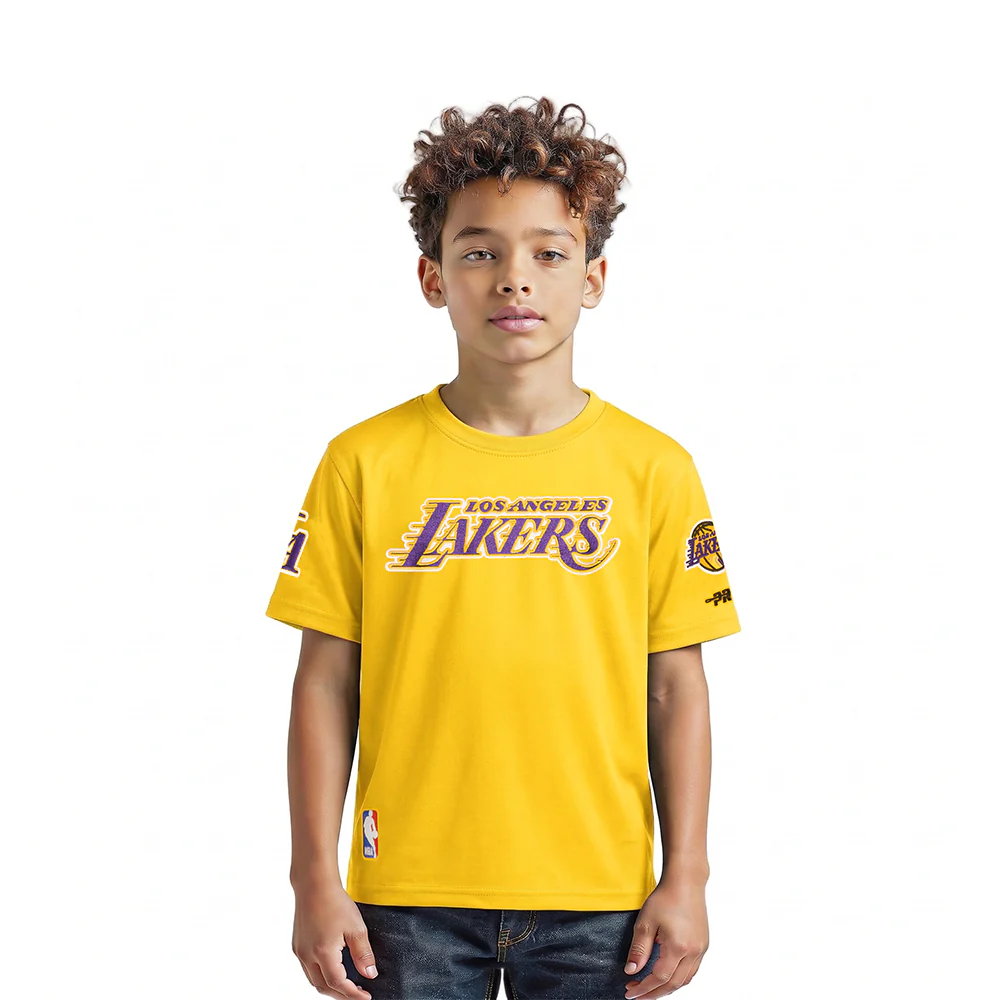 NBA LOS ANGELES LAKERS CLASSIC LITTLE BOYS SHORT SLEEVE TEE (YELLOW)