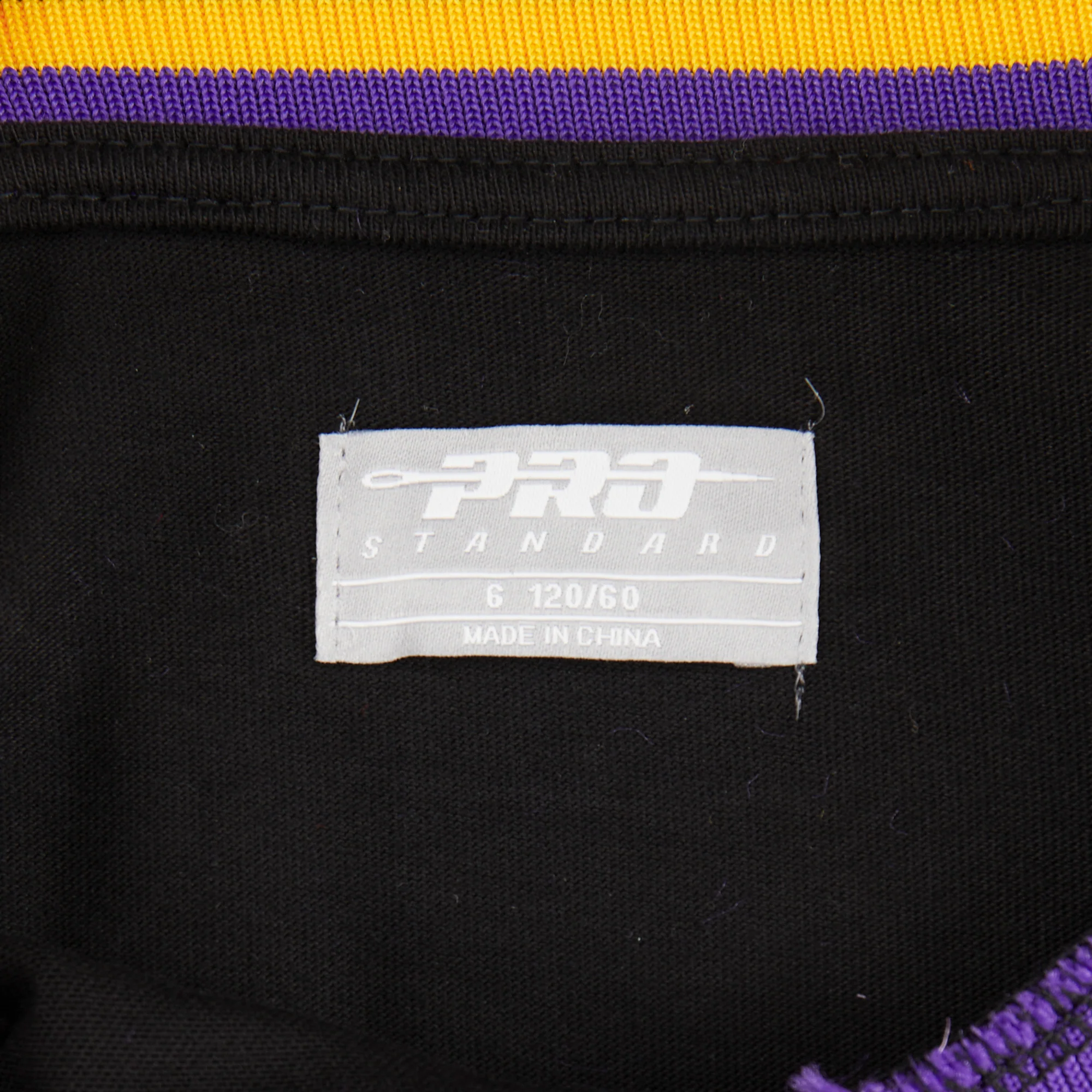 NBA LOS ANGELES LAKERS CLASSIC LITTLE BOYS SHORT SLEEVE STRIPED RIB TEE (BLACK/PURPLE) - Image 8