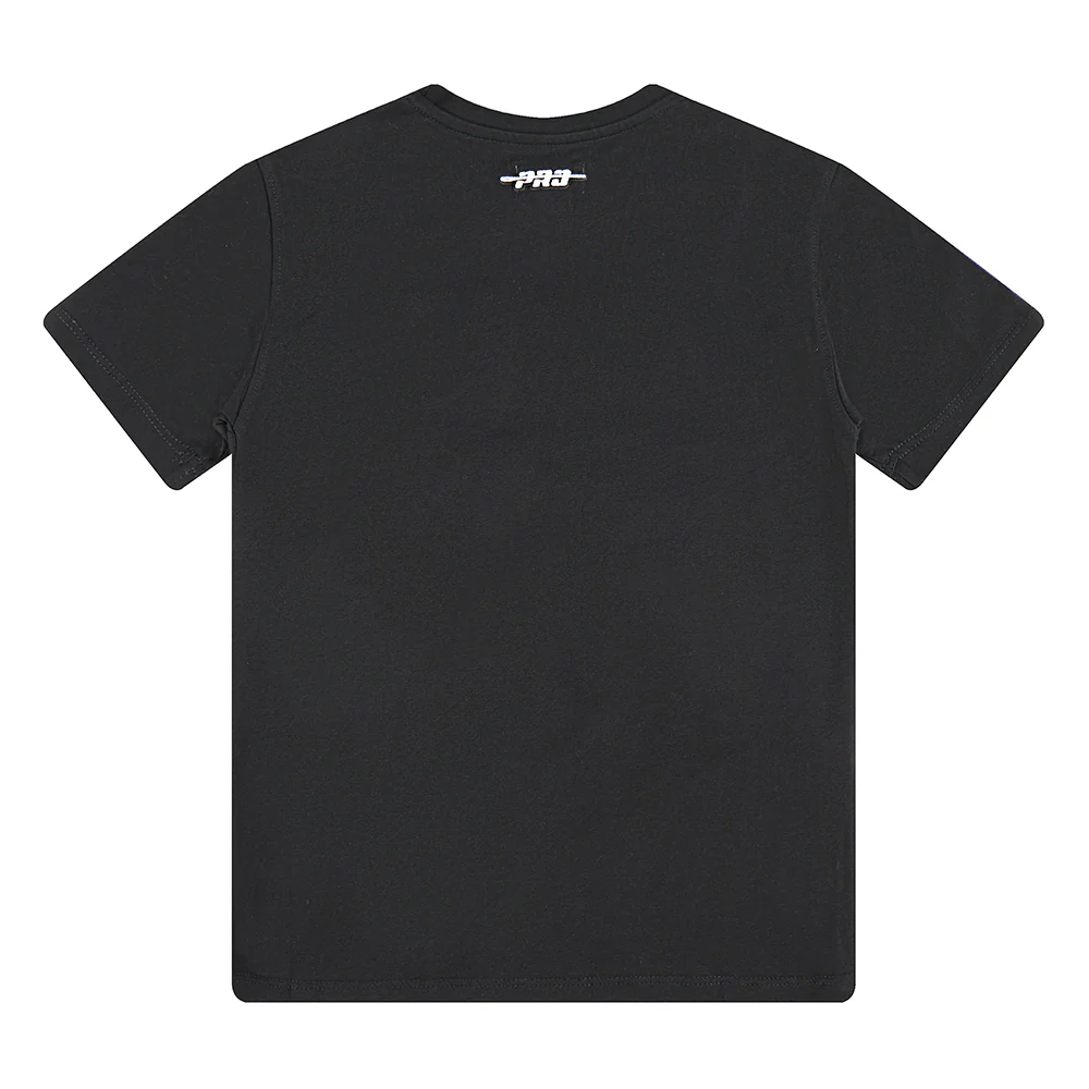 NBA LOS ANGELES LAKERS RETRO CLASSIC LITTLE BOYS SHORT SLEEVE TAPING TEE (BLACK/PURPLE) - Image 4