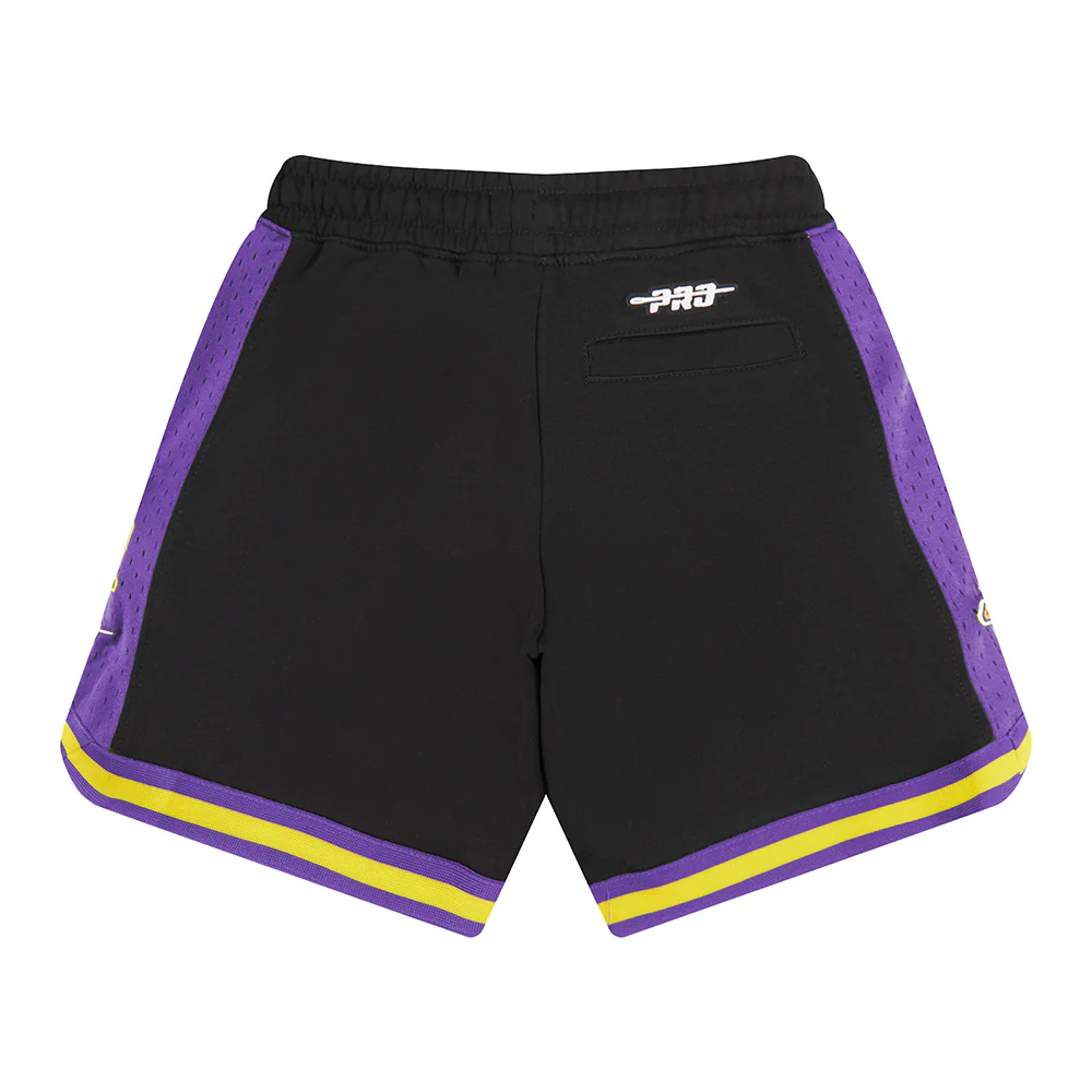 NBA LOS ANGELES LAKERS CLASSIC LITTLE BOYS FLEECE 2.0 SHORT (BLACK/PURPLE) - Image 5