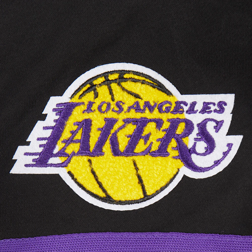 NBA LOS ANGELES LAKERS CLASSIC LITTLE BOYS FLEECE 2.0 SHORT (BLACK/PURPLE) - Image 8