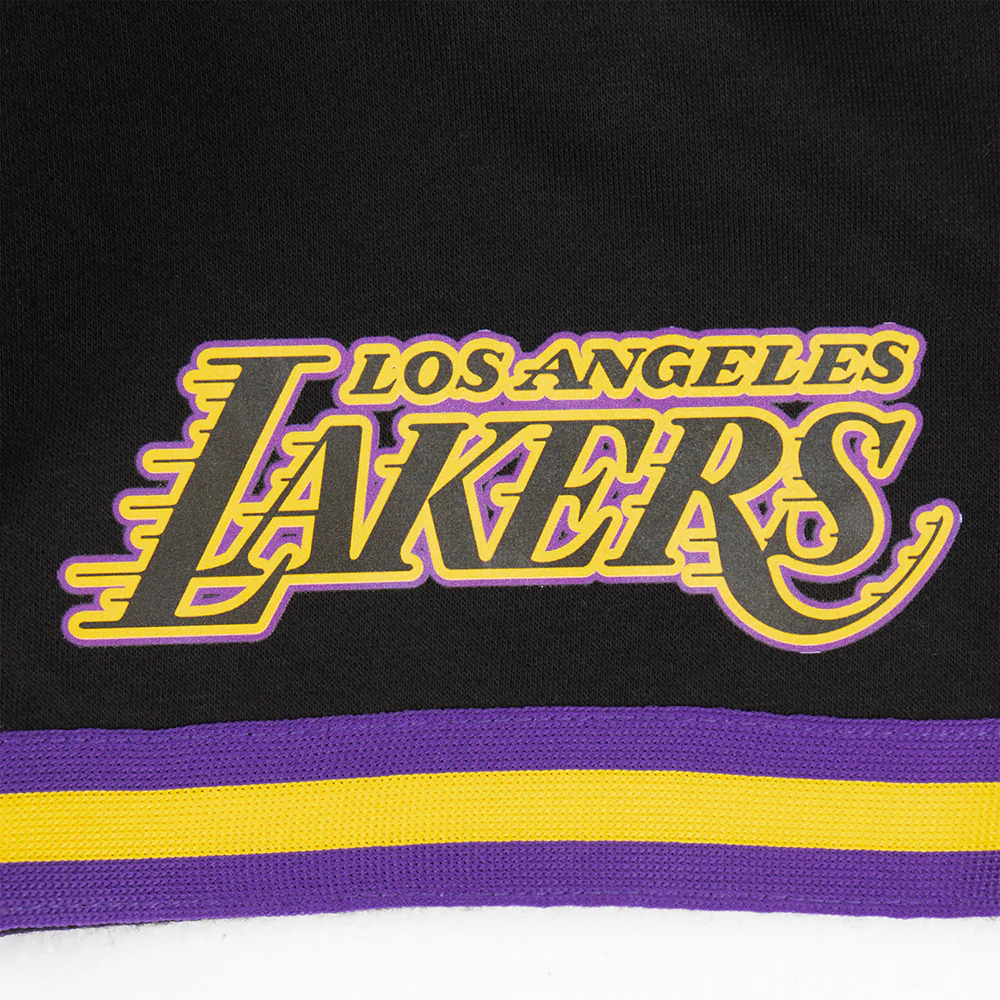 NBA LOS ANGELES LAKERS CLASSIC LITTLE BOYS FLEECE 2.0 SHORT (BLACK/PURPLE) - Image 9