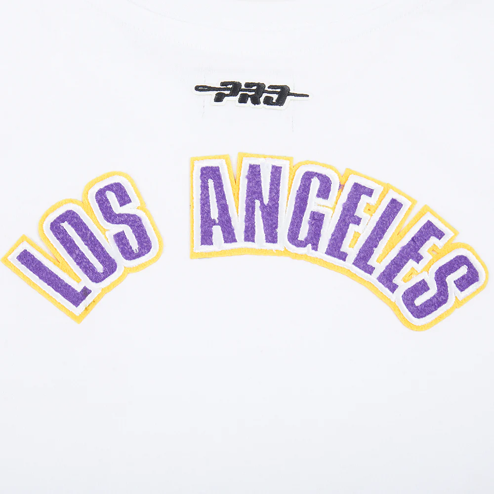 NBA LOS ANGELES LAKERS CLASSIC LITTLE GIRLS SS BOXY TEE (WHITE) - Image 5