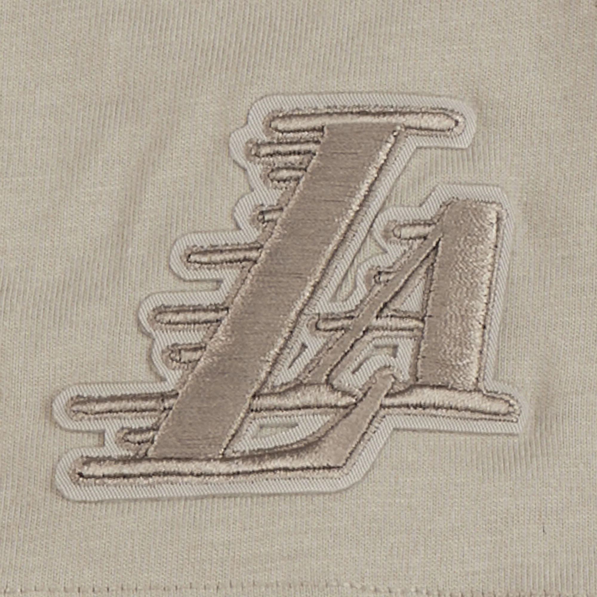 NBA LOS ANGELES LAKERS NEUTRAL LITTLE GIRLS SHORT SLEEVE BOXY TEE (TAUPE) - Image 3