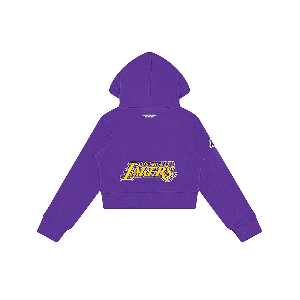 NBA LOS ANGELES LAKERS CLASSIC LITTLE GIRLS  FLEECE FULL ZIP HOODIE (PURPLE) - Image 4