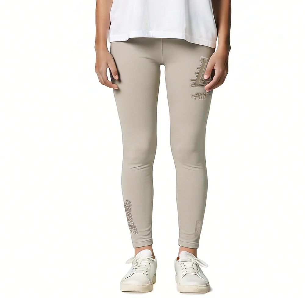 NBA LOS ANGELES LAKERS NEUTRAL LITTLE GIRLS LEGGING (TAUPE) - Image 2