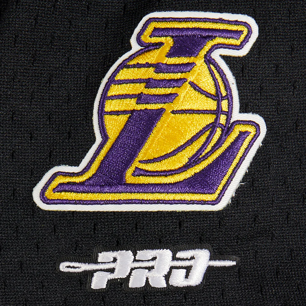 NBA LOS ANGELES LAKERS CLASSIC TODDLER BOYS MESH BUTTON DOWN SHIRT (BLACK/PURPLE) - Image 6
