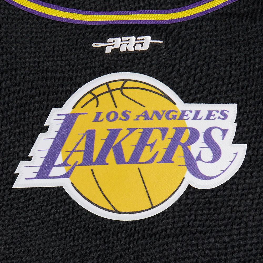 NBA LOS ANGELES LAKERS CLASSIC TODDLER BOYS MESH BUTTON DOWN SHIRT (BLACK/PURPLE) - Image 9
