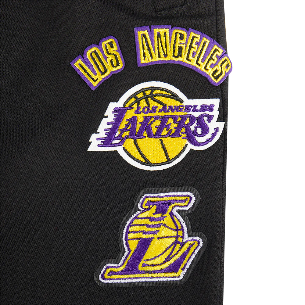 NBA LOS ANGELES LAKERS RETRO CLASSIC TODDLER BOYS RIB SWEATPANT (BLACK/PURPLE) - Image 6