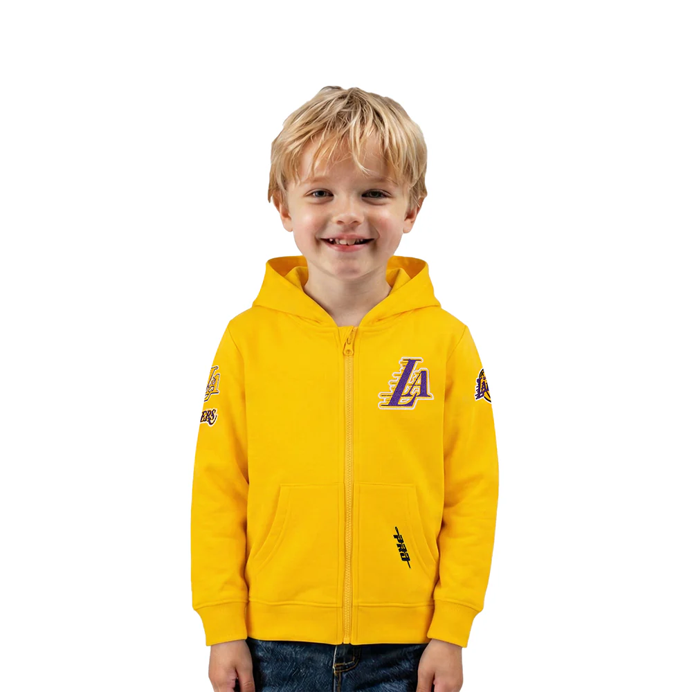 NBA LOS ANGELES LAKERS CLASSIC TODDLER BOYS FLEECE FULL ZIP HOODIE (YELLOW)