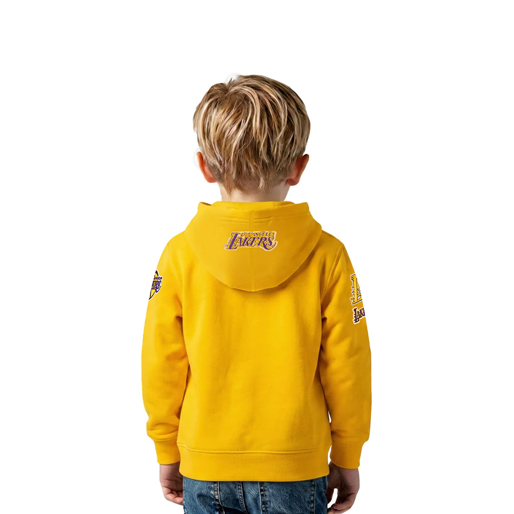 NBA LOS ANGELES LAKERS CLASSIC TODDLER BOYS FLEECE FULL ZIP HOODIE (YELLOW) - Image 2