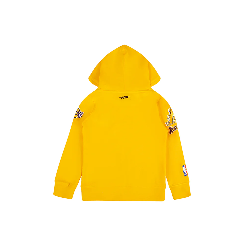 NBA LOS ANGELES LAKERS CLASSIC TODDLER BOYS FLEECE FULL ZIP HOODIE (YELLOW) - Image 4
