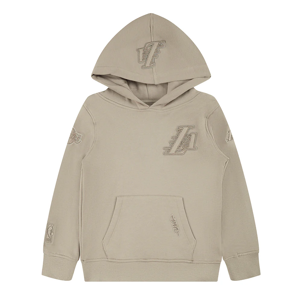 NBA LOS ANGELES LAKERS NEUTRAL TODDLER BOYS FLEECE PULLOVER HOODIE (TAUPE) - Image 3