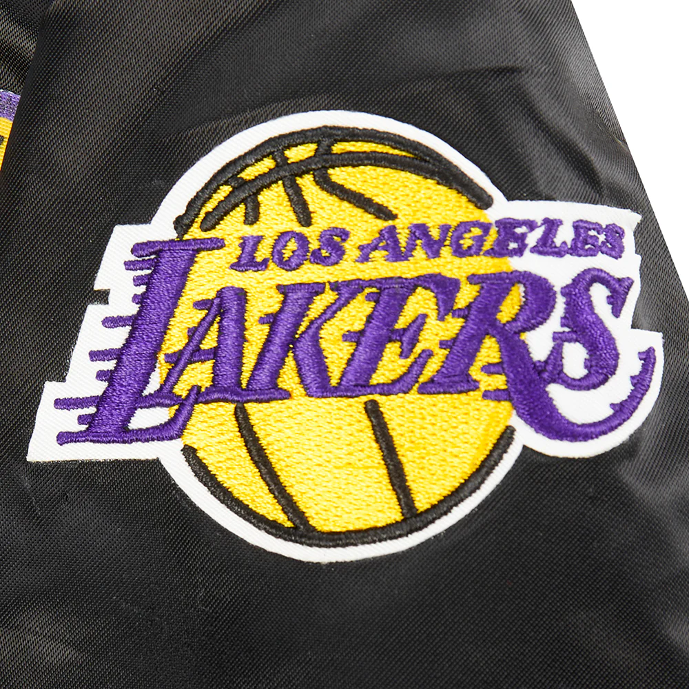 NBA LOS ANGELES LAKERS CLASSIC TODDLER BOYS SATIN JACKET (BLACK) - Image 6