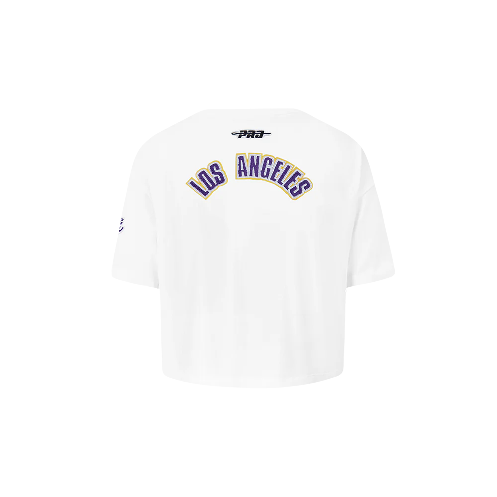 NBA LOS ANGELES LAKERS CLASSIC TODDLER GIRLS SS BOXY TEE (WHITE) - Image 3