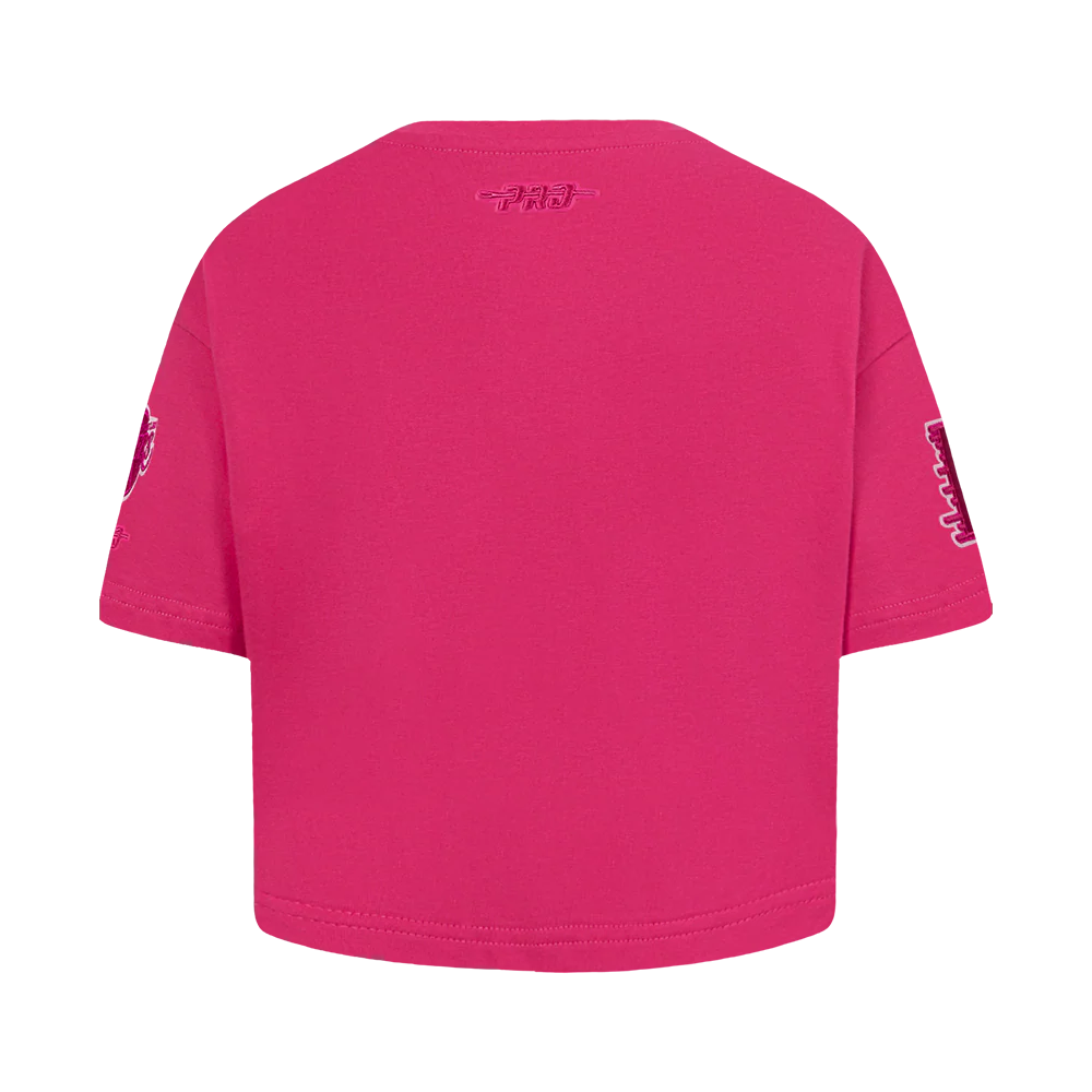 NBA LOS ANGELES LAKERS TRIPLE PINK TODDLER GIRLS SHORT SLEEVE BOXY TEE (BEETROOT PURPLE) - Image 3