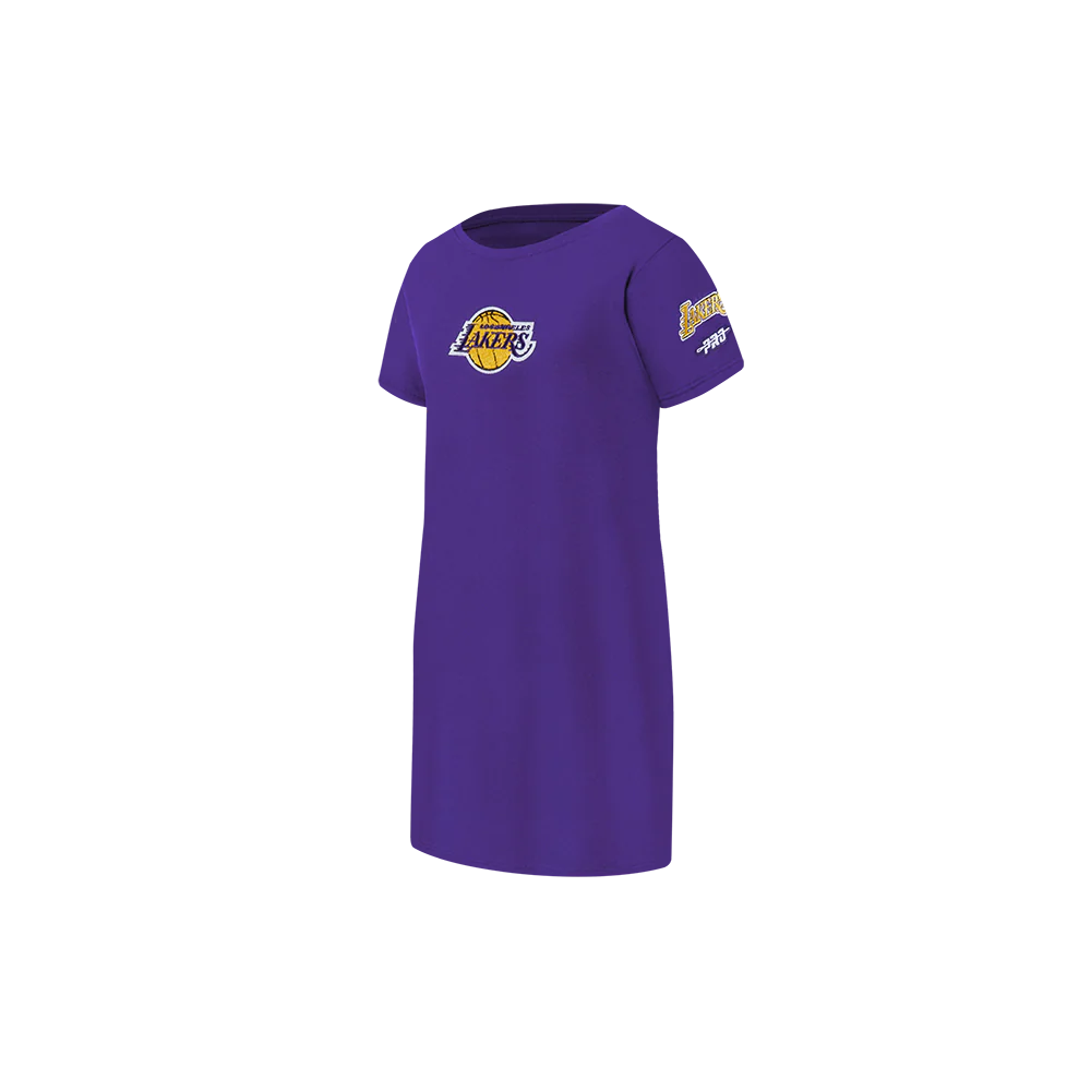 NBA LOS ANGELES LAKERS CLASSIC TODDLER GIRLS TEE DRESS (PURPLE) - Image 2