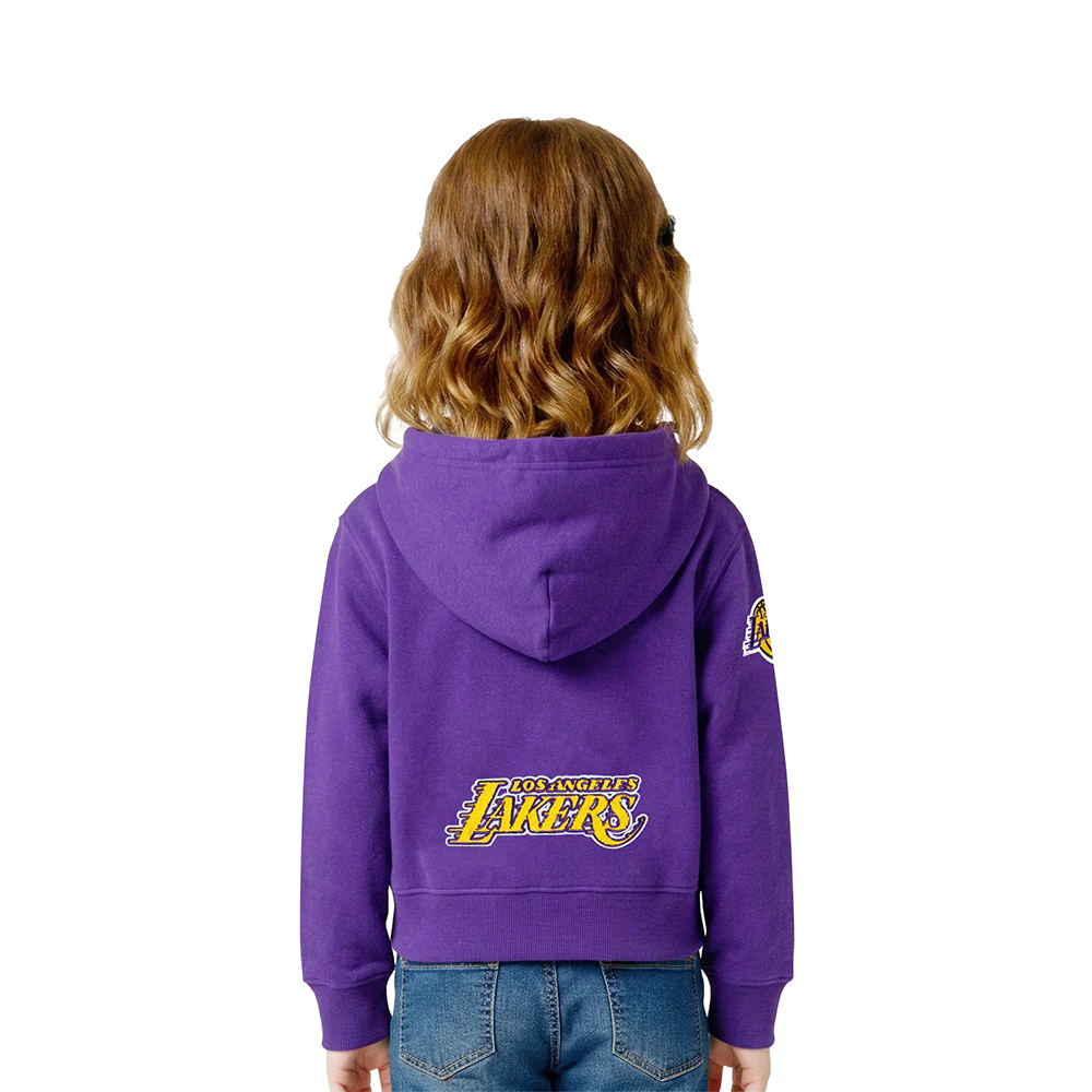 NBA LOS ANGELES LAKERS CLASSIC TODDLER GIRLS FLEECE FULL ZIP HOODIE (PURPLE) - Image 2