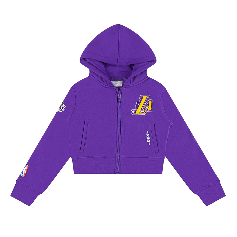 NBA LOS ANGELES LAKERS CLASSIC TODDLER GIRLS FLEECE FULL ZIP HOODIE (PURPLE) - Image 3