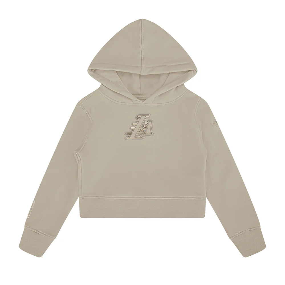 NBA LOS ANGELES LAKERS NEUTRAL TODDLER GIRLS FLEECE PULLOVER HOODIE (TAUPE)