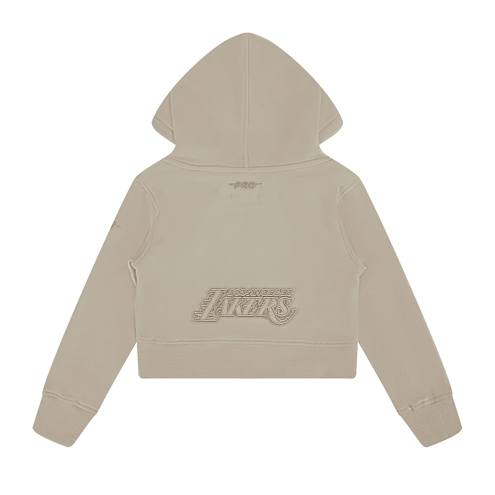 NBA LOS ANGELES LAKERS NEUTRAL TODDLER GIRLS FLEECE PULLOVER HOODIE (TAUPE) - Image 2