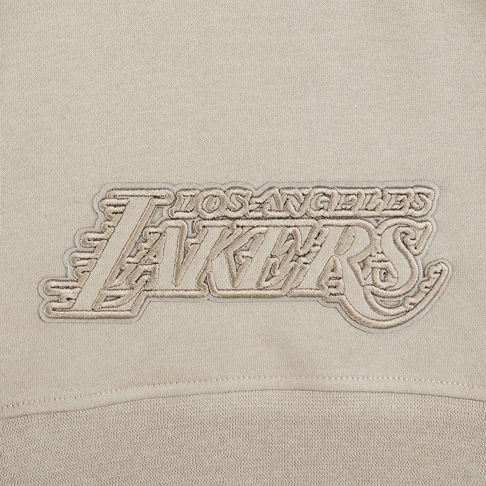 NBA LOS ANGELES LAKERS NEUTRAL TODDLER GIRLS FLEECE PULLOVER HOODIE (TAUPE) - Image 3
