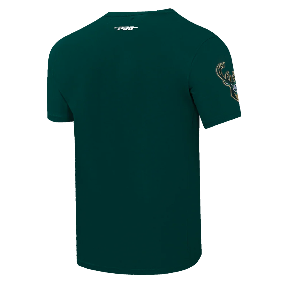 NBA MILWAUKEE BUCKS MASCOT MEN'S SINGLE JERSEY TEE (FOREST GREEN) - Image 4