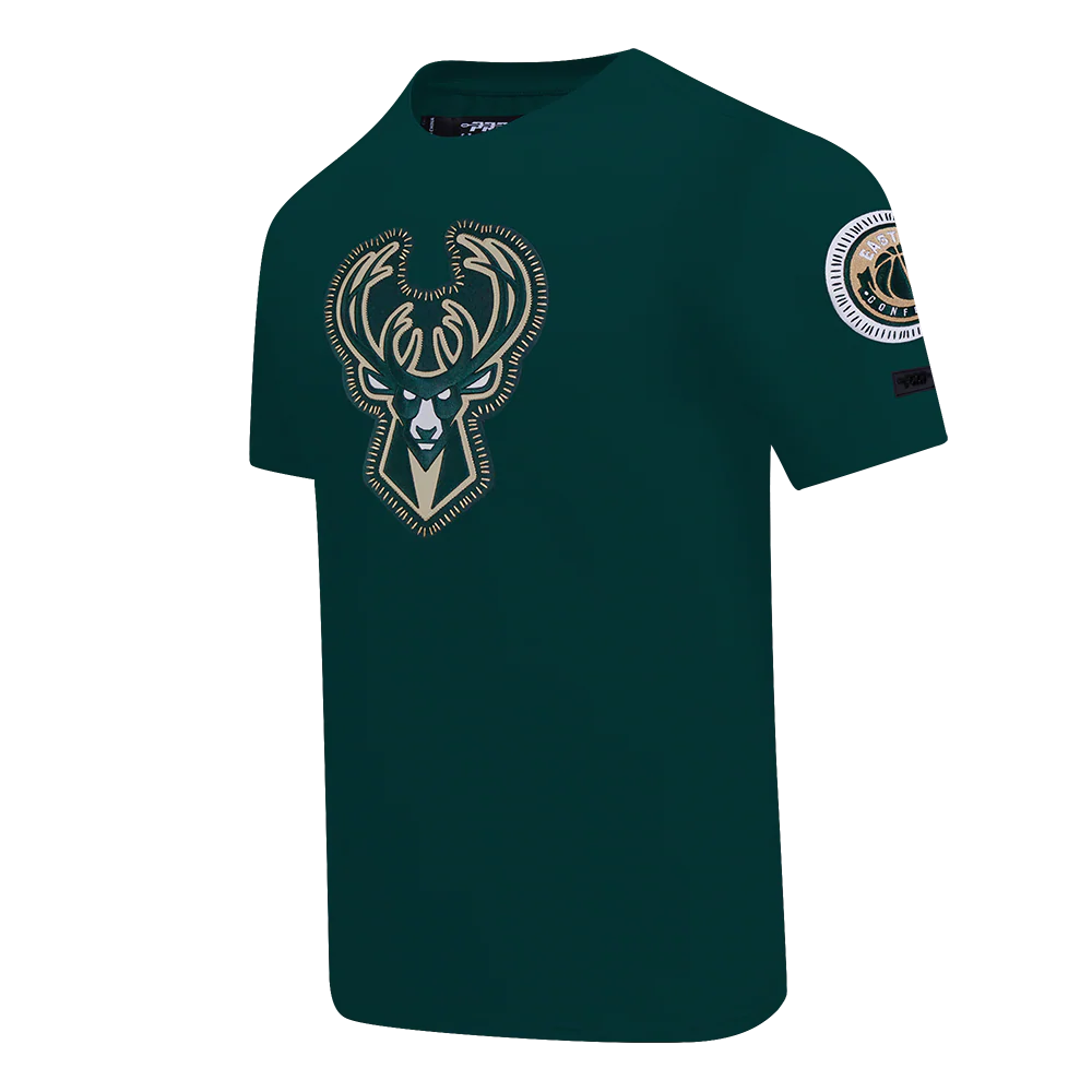 NBA MILWAUKEE BUCKS DIY PICK STITCH MEN'S SINGLE JERSEY TEE (FOREST GREEN) - Image 2