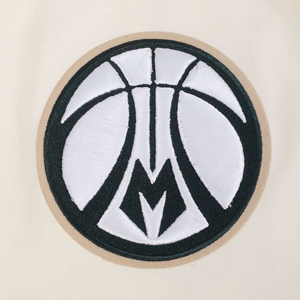 NBA MILWAUKEE BUCKS CHROME MEN'S CJ DROP SHOULDER TEE (EGGSHELL) - Image 7