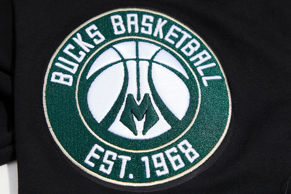 NBA MILWAUKEE BUCKS GIANNIS LOGO PRO TEAM PLAYER MEN'S SHORT SLEEVE HOODIE (BLACK) - Image 7