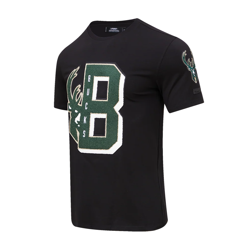 NBA MILWAUKEE BUCKS MASHUP MEN'S TEE (BLACK) - Image 4