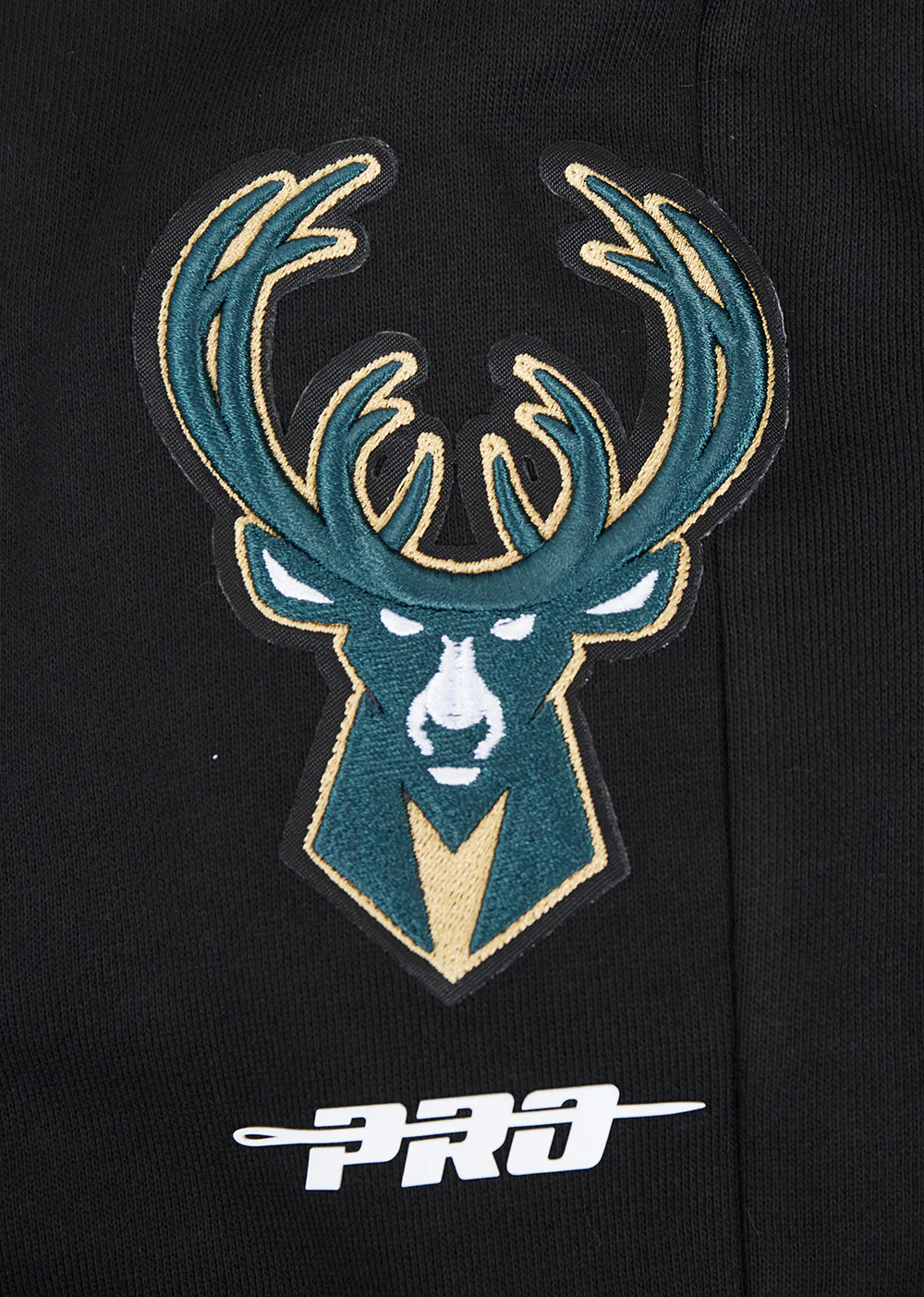 NBA MILWAUKEE BUCKS SCRIPT TAIL MEN'S RIB FLEECE SWEATPANT (BLACK) - Image 7