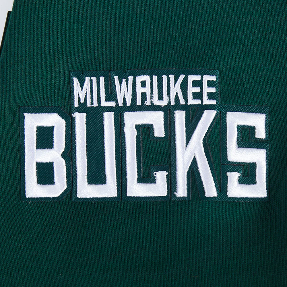 NBA MILWAUKEE BUCKS CITY ARCH MEN'S FLC 1/4 ZIP (FOREST GREEN) - Image 12