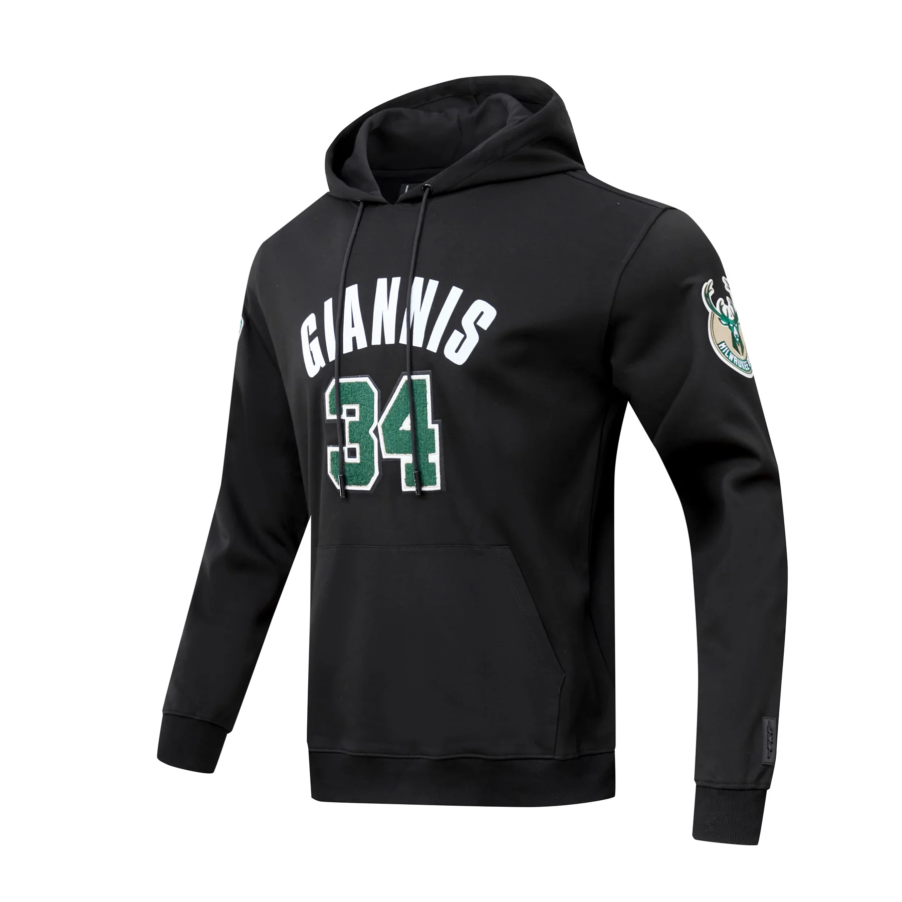 NBA MILWAUKEE BUCKS GIANNIS MEN'S PULLOVER HOODIE (BLACK) - Image 2