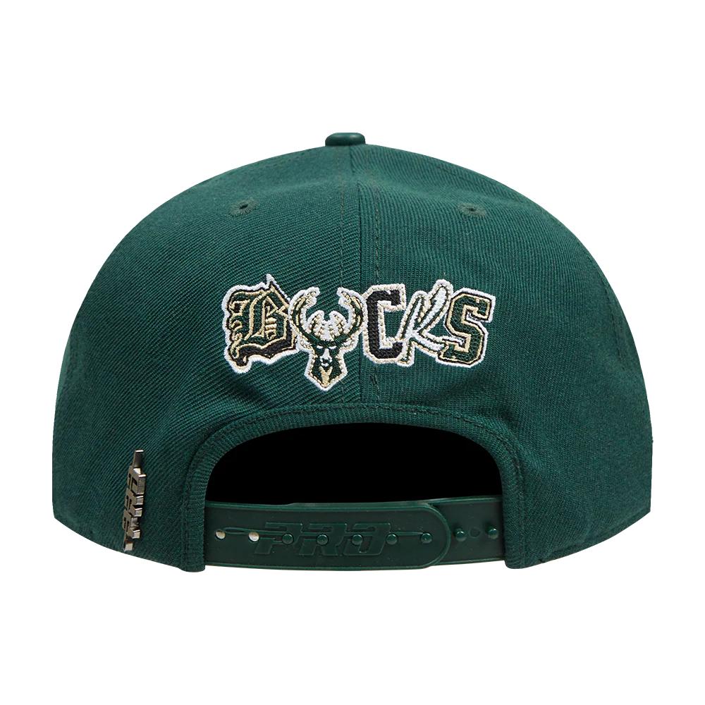 NBA MILWAUKEE BUCKS CITY RANSOM PINCH FRONT SNAPBACK (FOREST GREEN) - Image 4