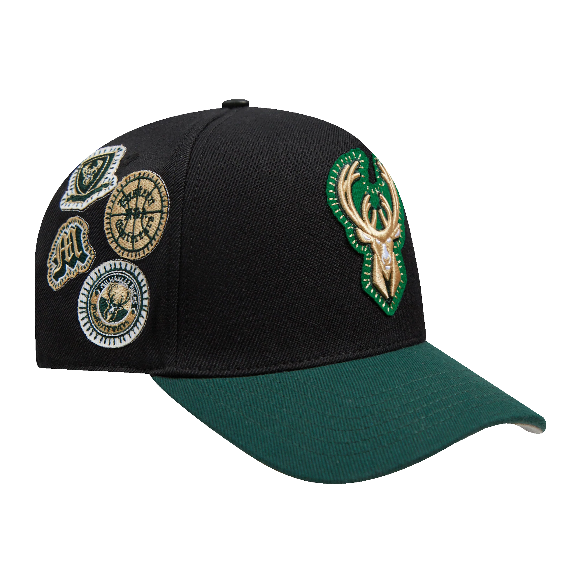 NBA MILWAUKEE BUCKS DIY PICK STITCH PINCH FRONT SNAPBACK HAT (BLACK) - Image 5