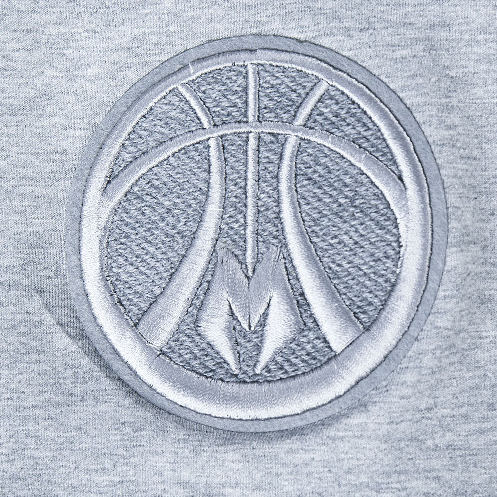 NBA MILWAUKEE BUCKS REVERSE FRENCH TERRY WOMEN'S SINGLE JERSEY BOXY TEE (DARK HEATHER GRAY) - Image 6