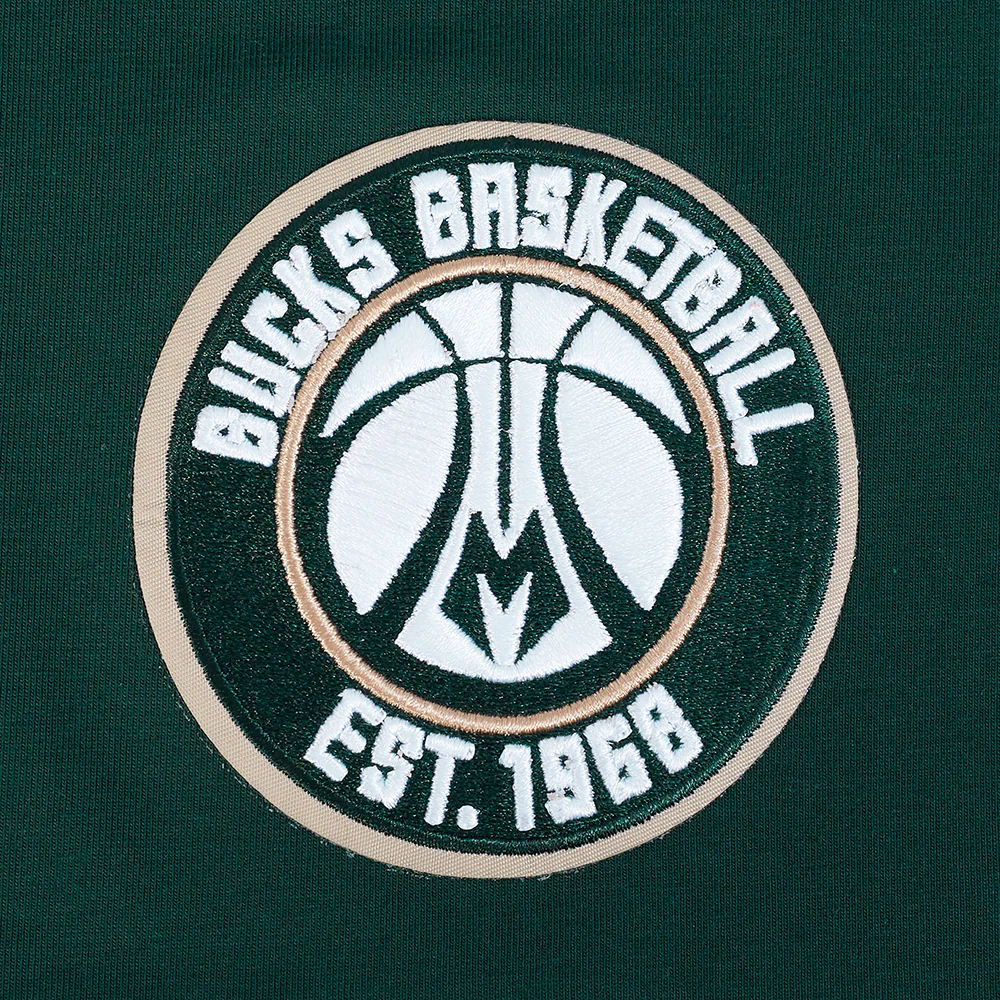 NBA MILWAUKEE BUCKS GAME DAY CLASSICS WOMEN'S SJ BABY DOLL TEE (FOREST GREEN) - Image 5