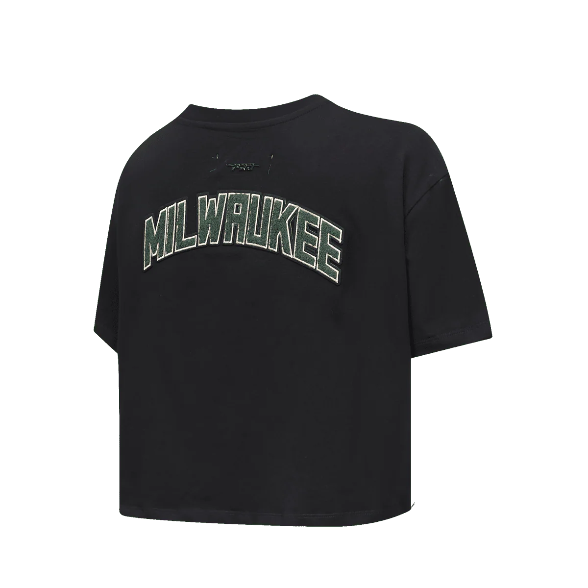 NBA MILWAUKEE BUCKS CLASSIC WOMEN'S BOXY TEE (BLACK) - Image 4