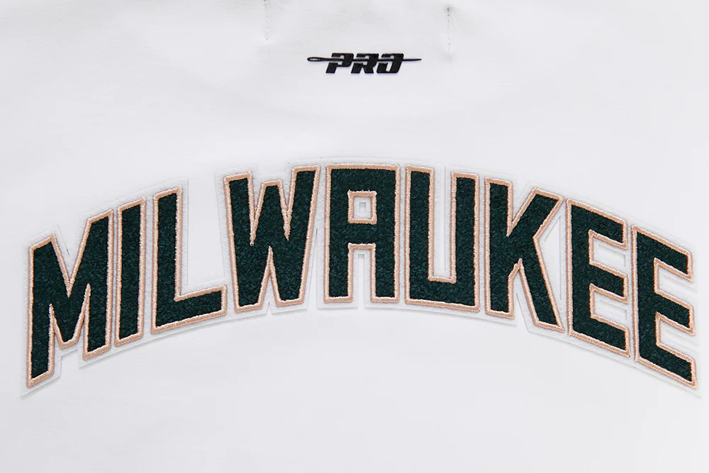 NBA MILWAUKEE BUCKS CLASSIC WOMEN'S BOXY TEE (WHITE) - Image 5