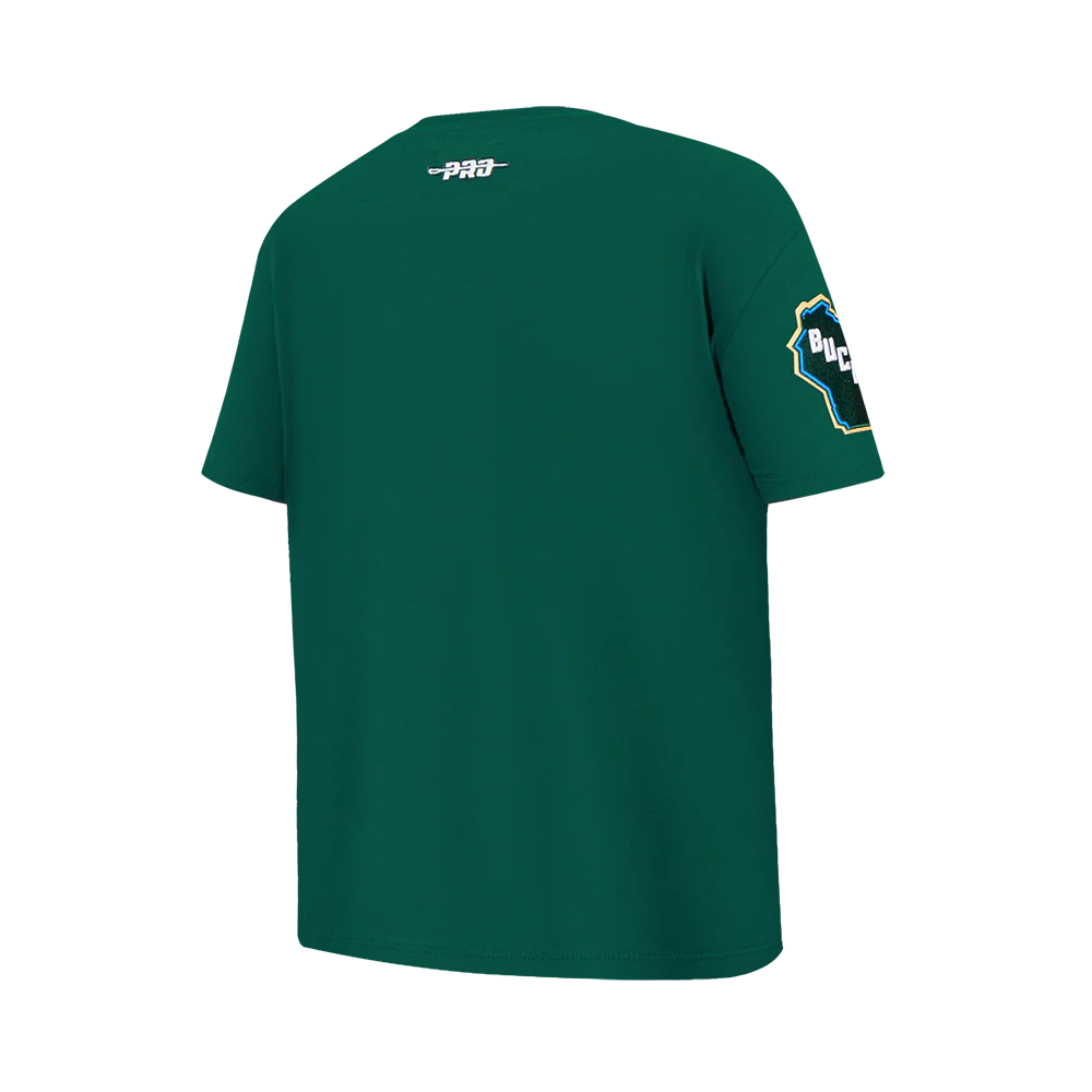 NBA MILWAUKEE BUCKS CLASSIC BIG BOYS SJ TEE (FOREST GREEN) - Image 4